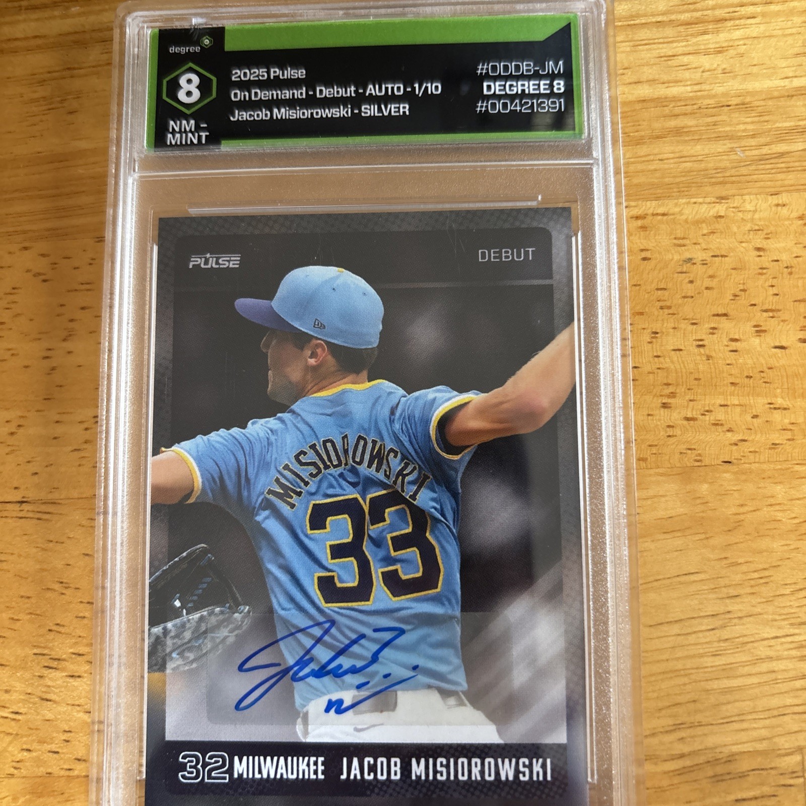 2025 Pulse On Demand Debut Jacob Misiorowski Silver Auto 1/10 2025 Pulse On Demand Debut Jacob Misiorowski Silver Auto 1/10