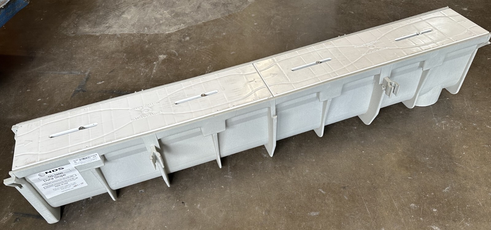 NDS DS-100N - Trench Drain/Channel Neutral (Flat) Rough Portion No GRATES NDS DS-100N - Trench Drain/Channel Neutral (Flat) Rough Portion No GRATES