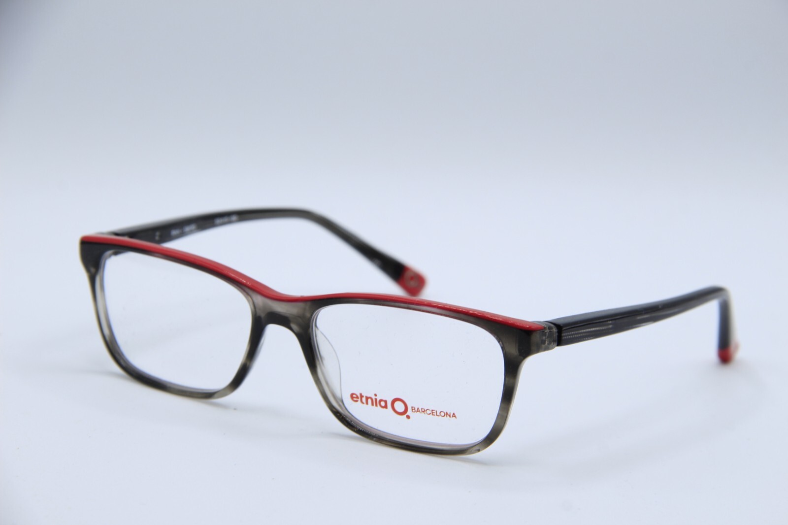 NEW ETNIA BARCELONA FINN 5BKRD BLACK RED HORN AUTHENTIC FRAMES EYEGLASSES 50-15