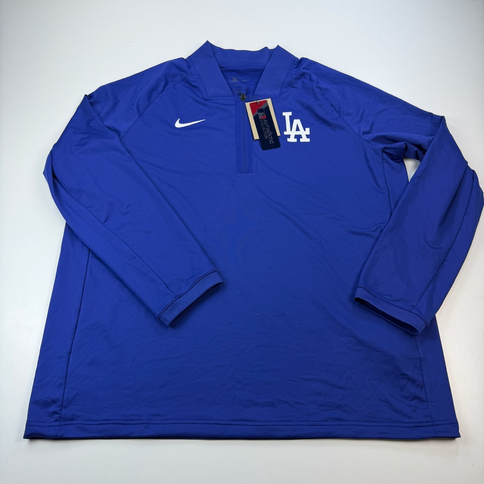 NEW Nike Los Angeles Dodgers 1/4 Zip Pullover Shirt Mens Extra Large XL Blue MLB NEW Nike Los Angeles Dodgers 1/4 Zip Pullover Shirt Mens Extra Large XL Blue MLB