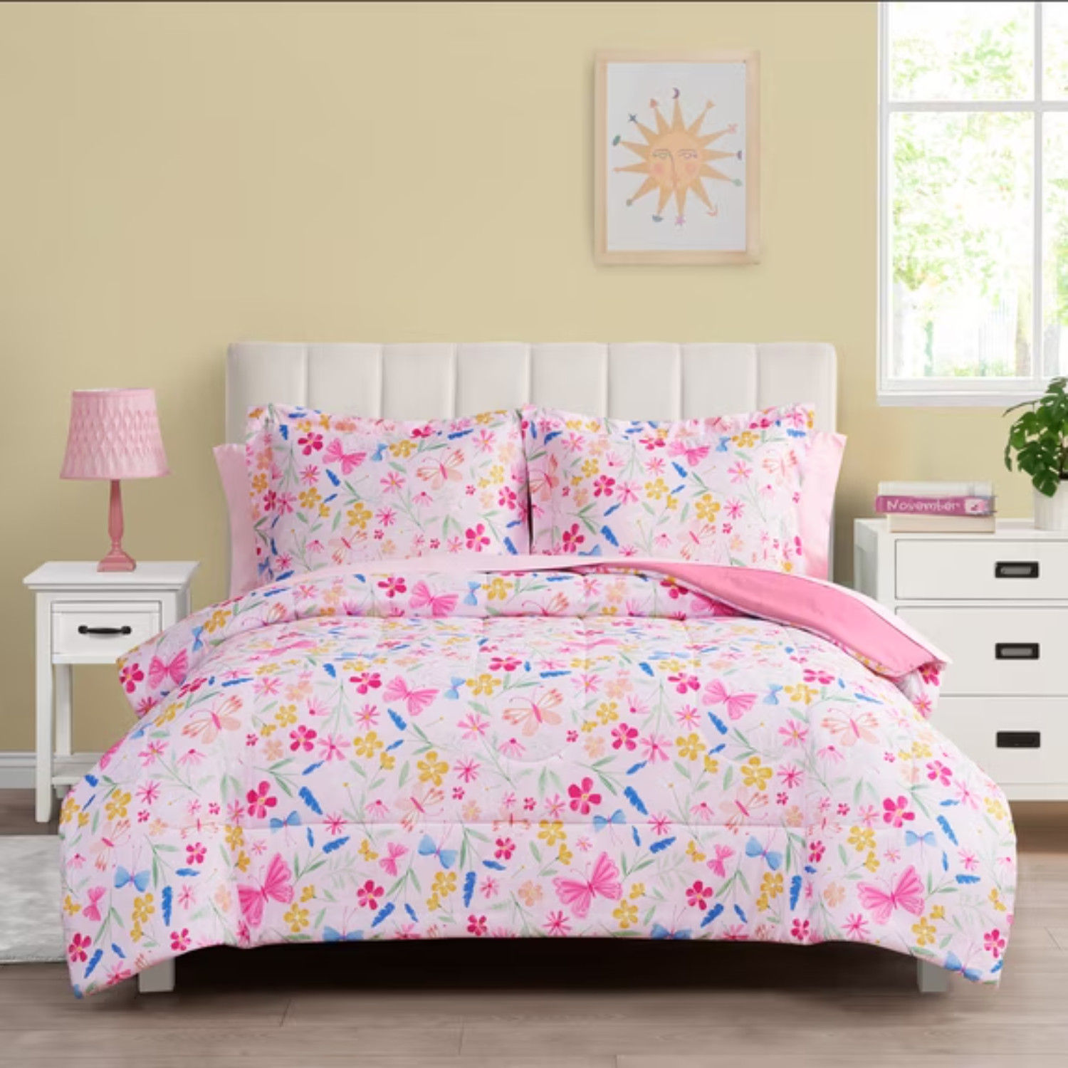 Your Zone 49H7C B07201 7 Piece Rainbow Ombre Polyester Bedding Set for Girls,