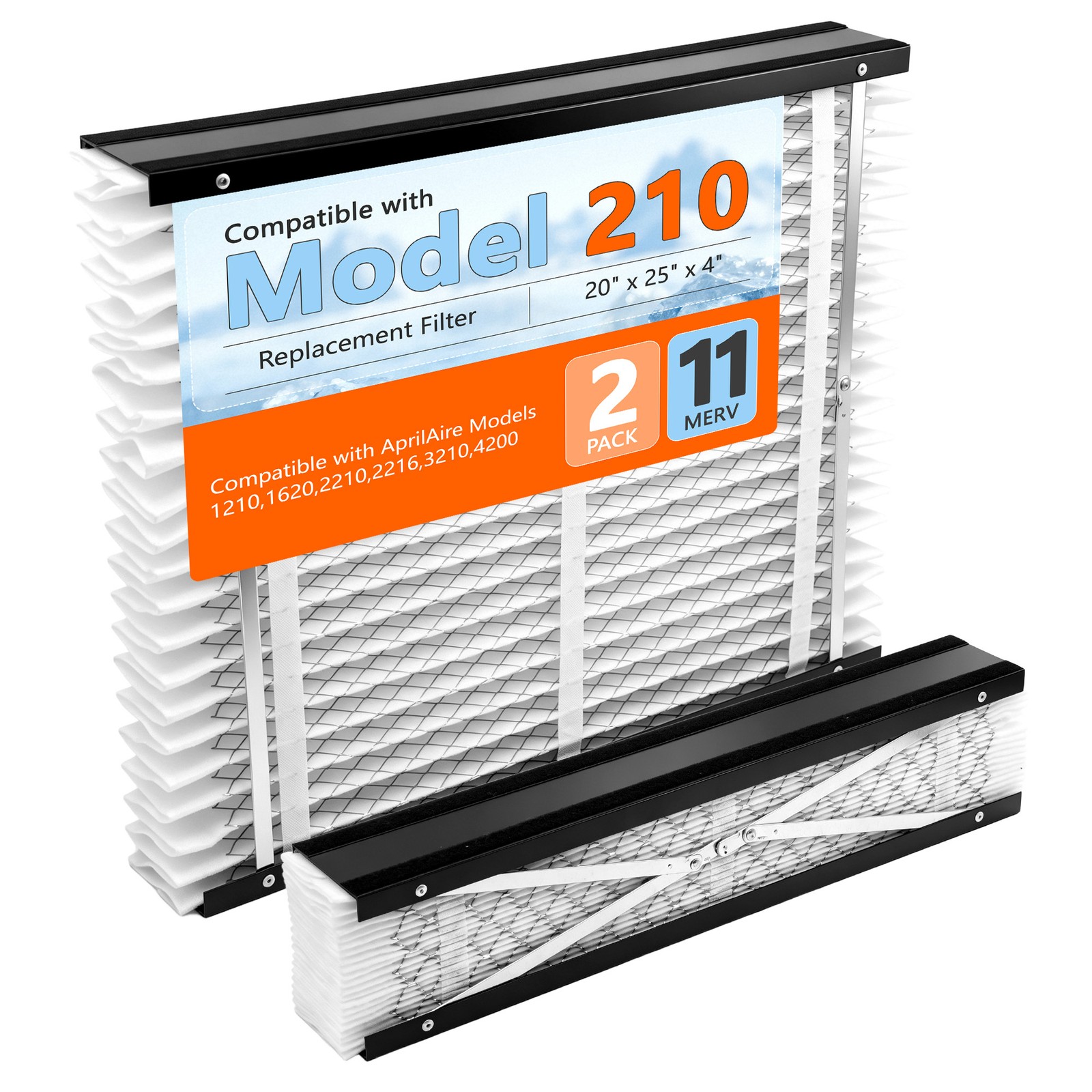 2 Pack 210 Replacement Filter Compatible with AprilAire Models 20x25x4 2 Pack 210 Replacement Filter Compatible with AprilAire Models 20x25x4