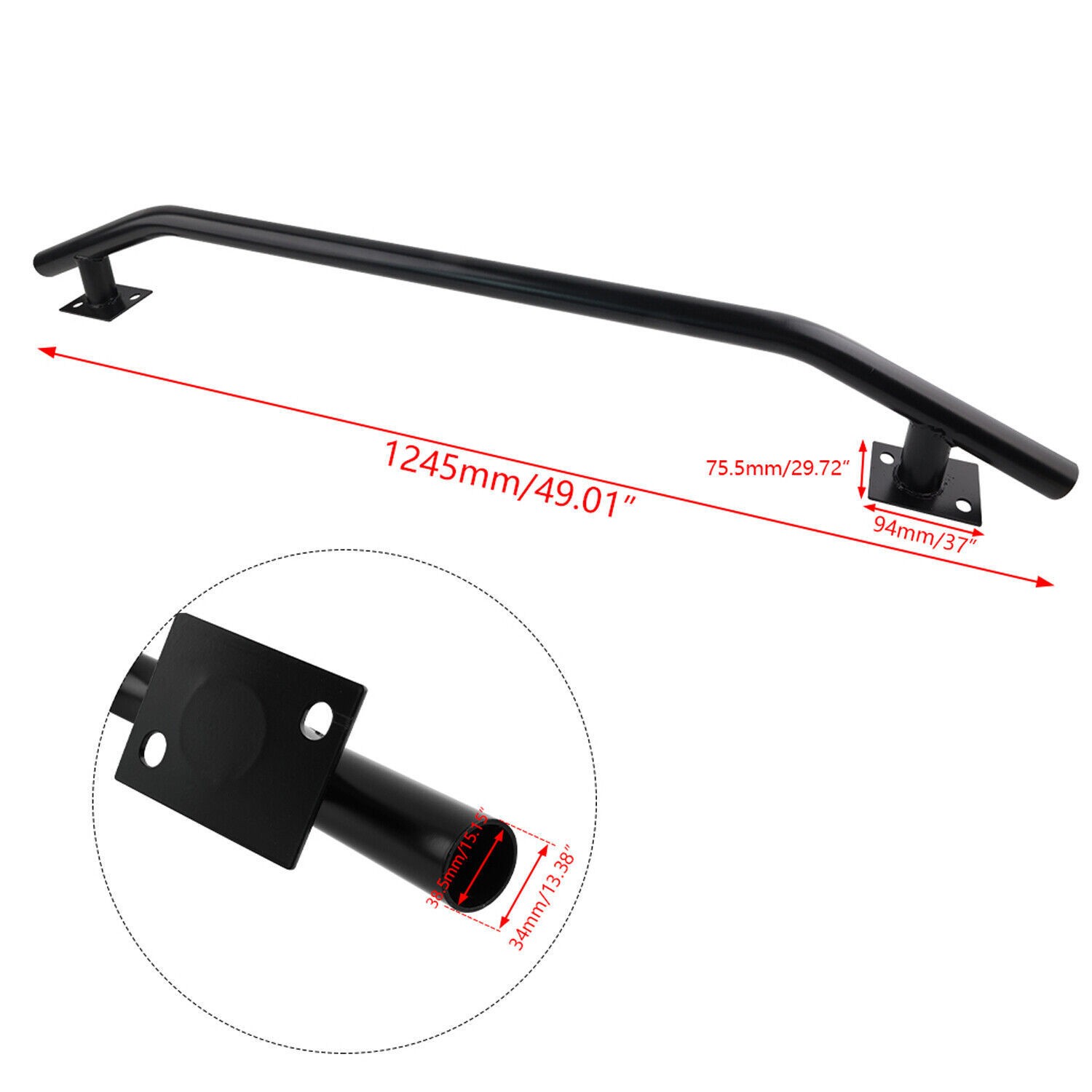 New Front Crash Bash Bumper Replacement Beam Bar Hatch For 92-95 Honda Civic EG