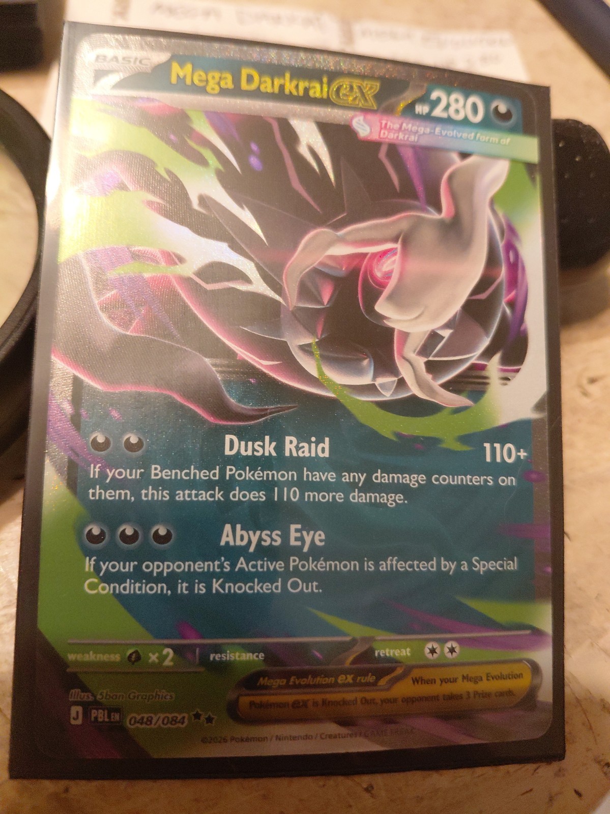 POKÉMON CARD  MEGA DARKAI MEGA EVOLUTION HOLO TCG # HP280 MINT CONDITION