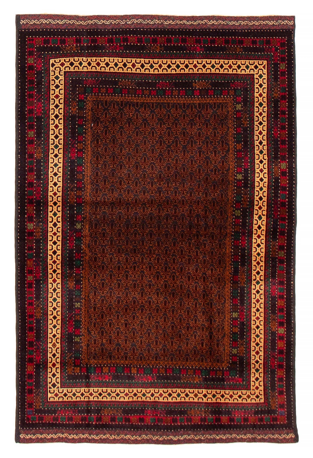 Vintage Traditional Hand-Knotted Area Rug 4\'0\