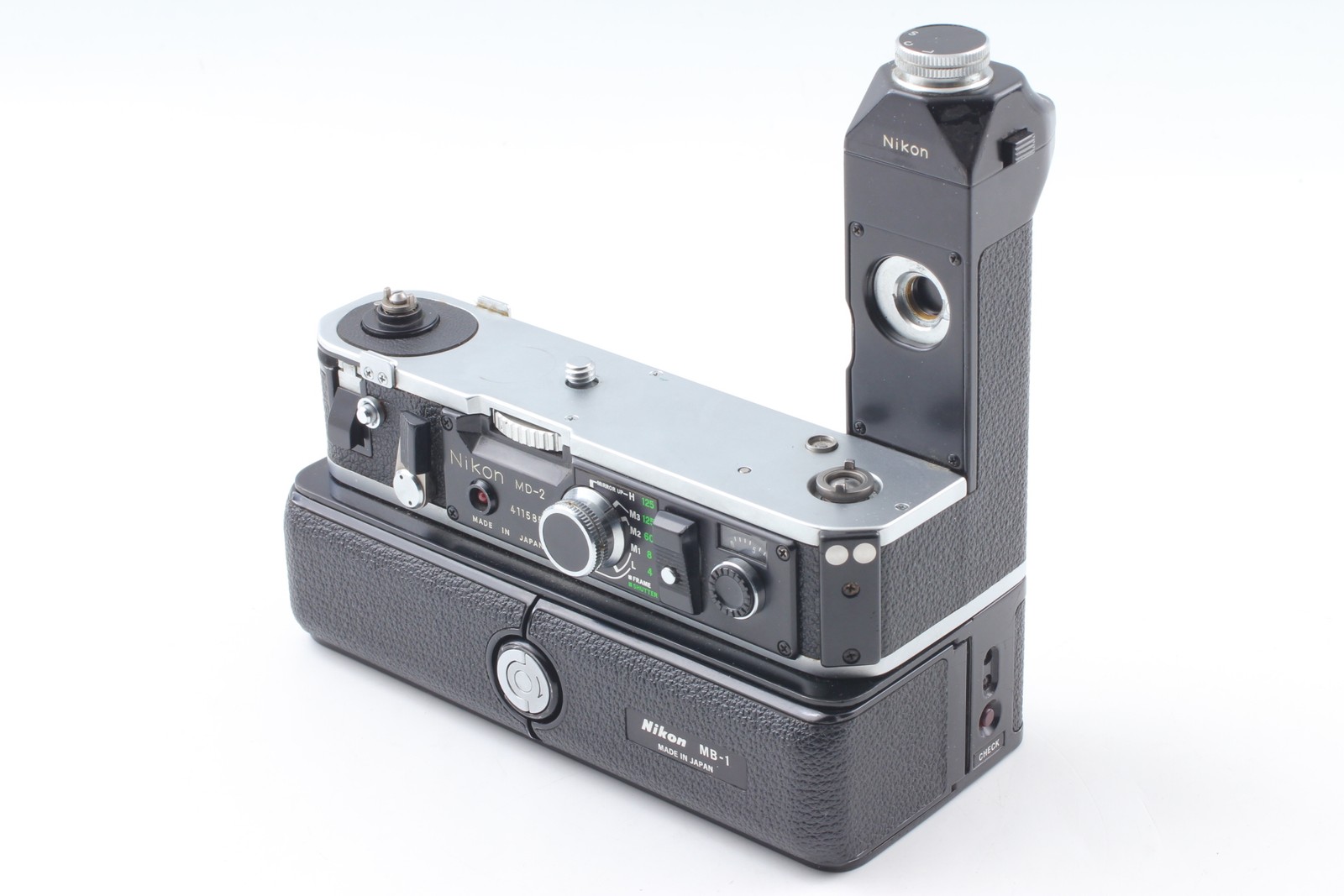 Tested [ N MINT ] Nikon MD-2 Motor Drive + MB-1 Battery Pack For F2 From JAPAN