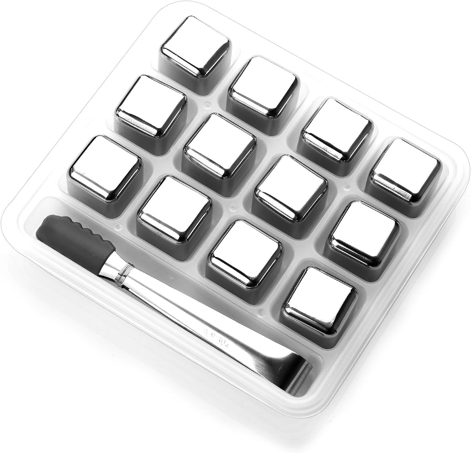 12Pack Reusable Stainless Steel Ice Cubes for Drinks - Metal Whiskey Stones, 12Pack Reusable Stainless Steel Ice Cubes for Drinks - Metal Whiskey Stones,