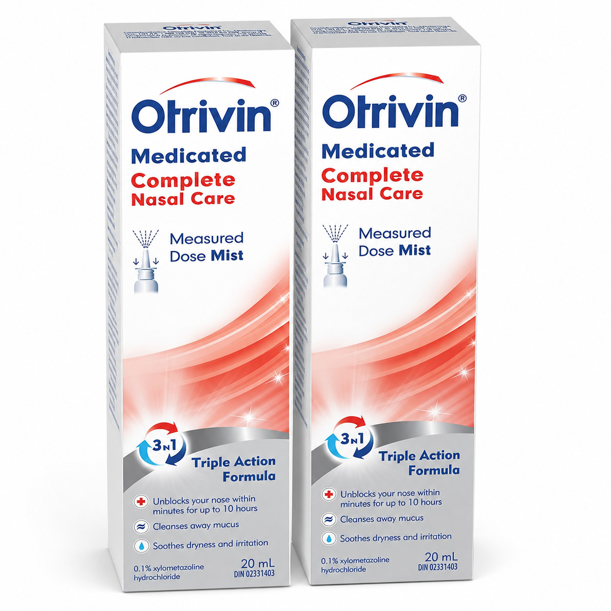 Otrivin Medicated Complete Nasal Care 20ml (Spray) 2 PACK Otrivin Medicated Complete Nasal Care 20ml (Spray) 2 PACK