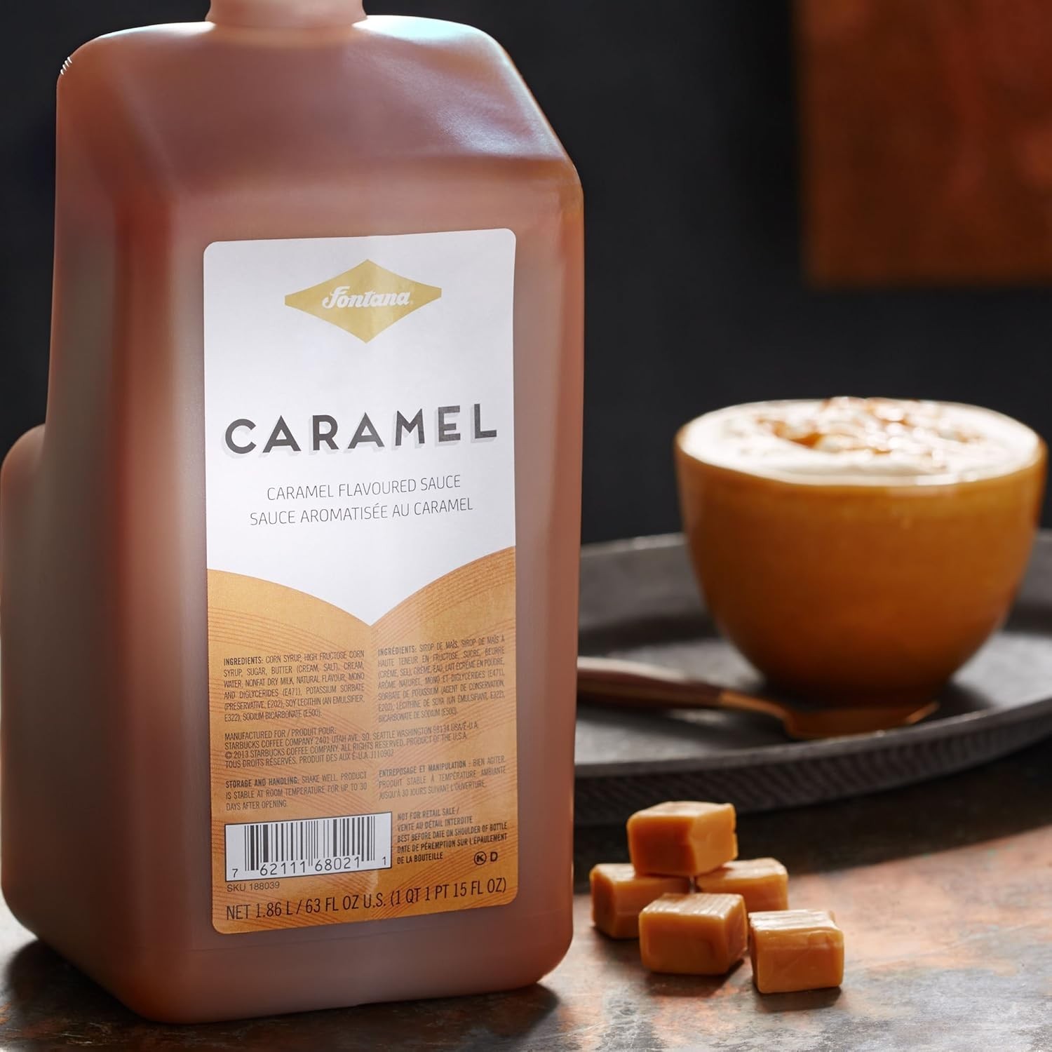 Fontana Caramel Sauce - BEST BY OCT - DEC 2026 - NO PUMP - Fontana Caramel Sauce - BEST BY OCT - DEC 2026 - NO PUMP -