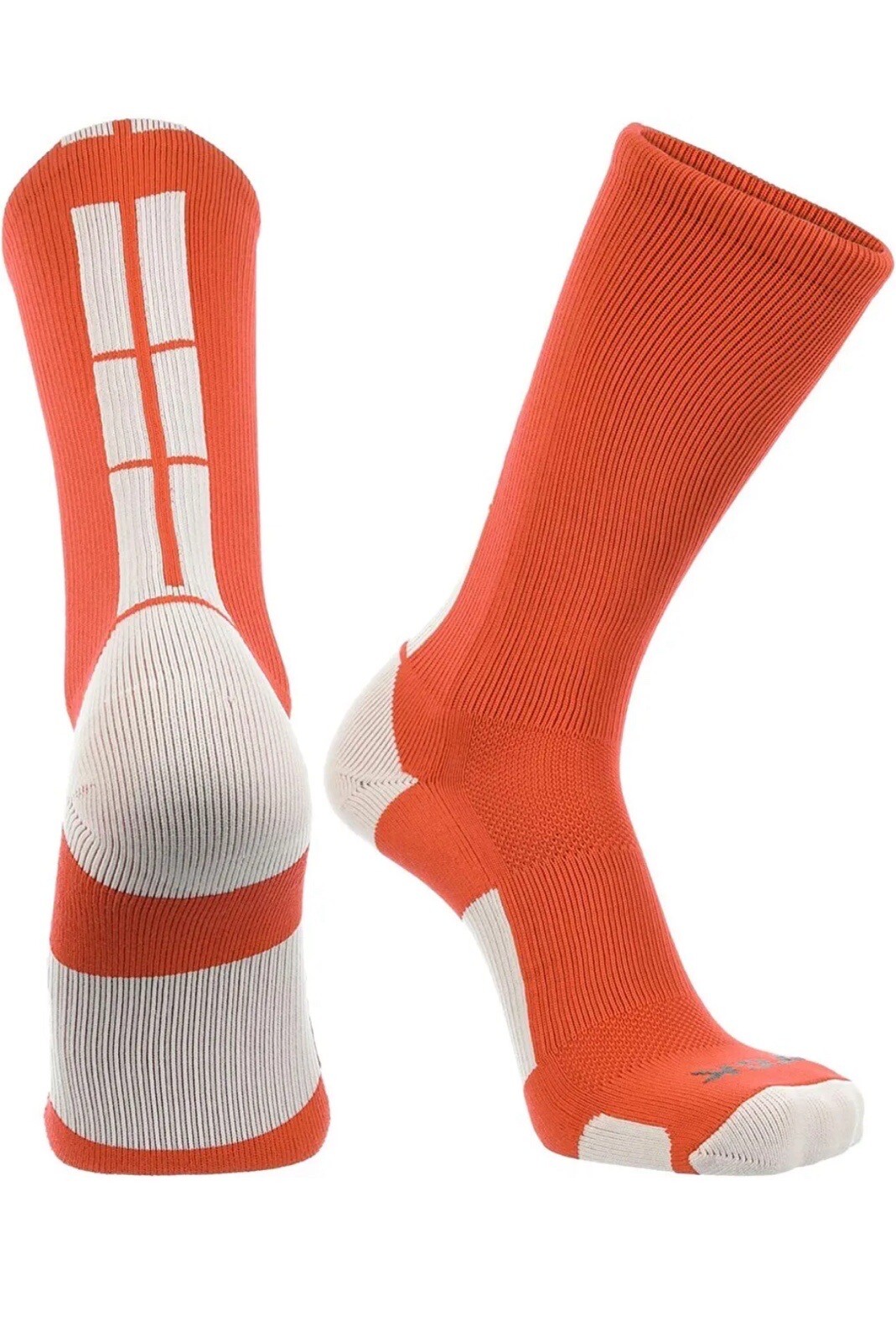 TCK Sports Athletic Socks Orange White 55 Pairs M L XL multi sport wholesale