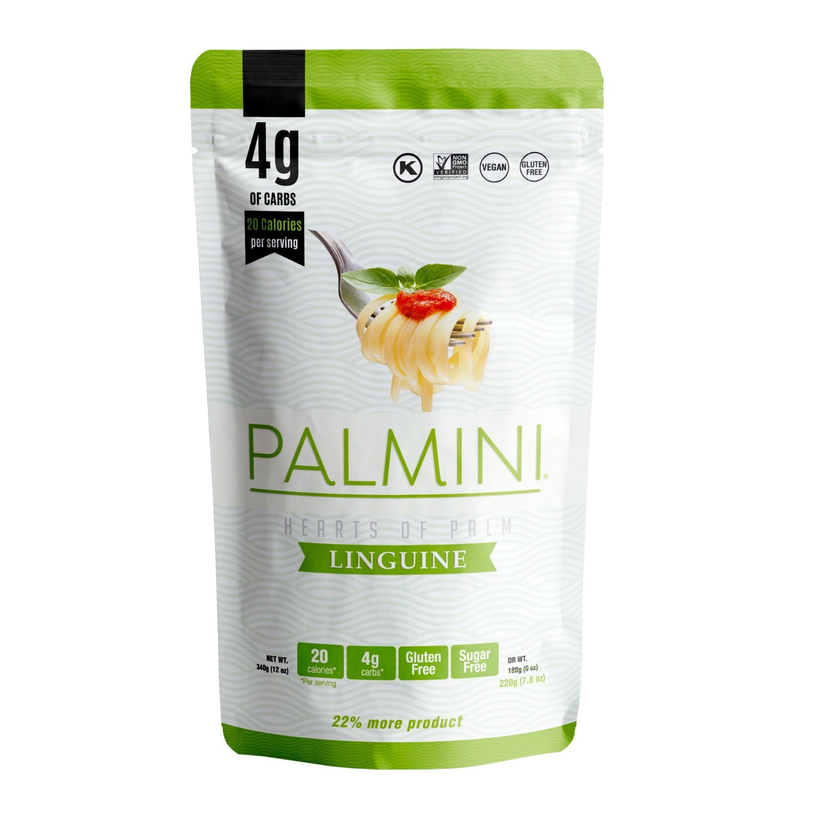Palmini Hearts of Palm Linguine 12oz Low Carb Vegan Gluten Free Pasta