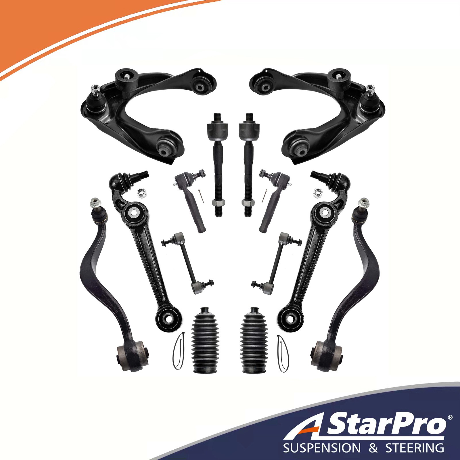 14pc Front Upper Lower Control Arm Sway Bar for 2007 2008 Ford Fusion Lincoln