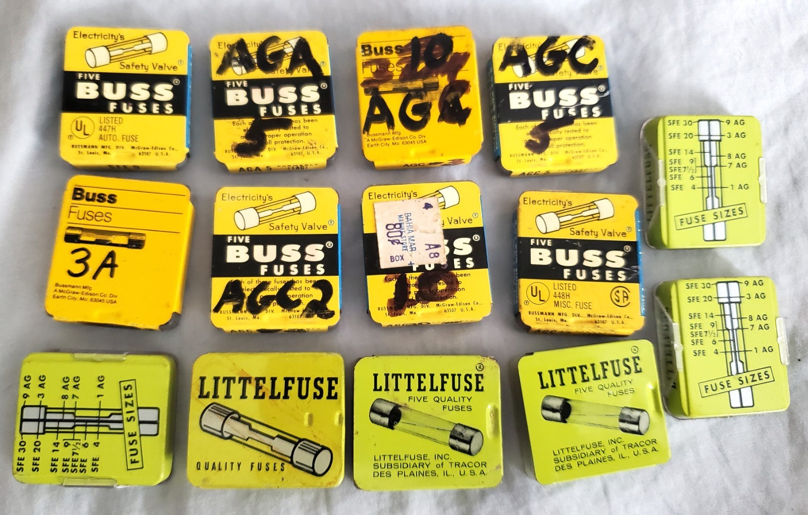 LITTLE FUSE & BUSS FUSES ~ MIXED / ASSORTED - 47 FUSES LITTLE FUSE & BUSS FUSES ~ MIXED / ASSORTED - 47 FUSES