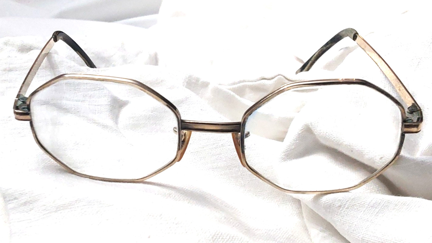 Vintage ArtCraft Octagon Eyeglasses 1/20 12K GF Gold Filled Frame 50[]20 USA Cas