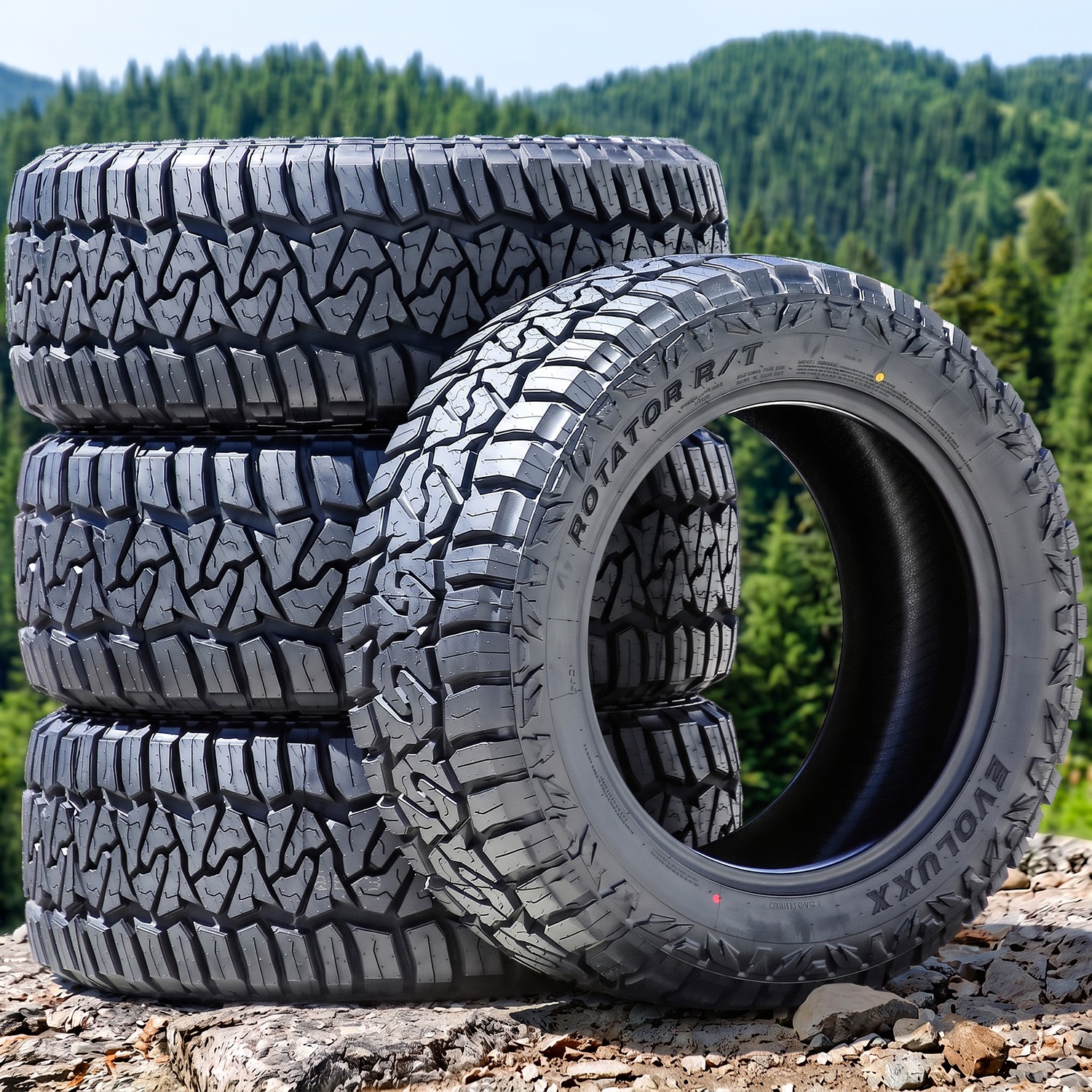 4 Evoluxx Rotator R/T 295/70R18 129/126Q E 10 Ply Tires 50k Mi Warranty