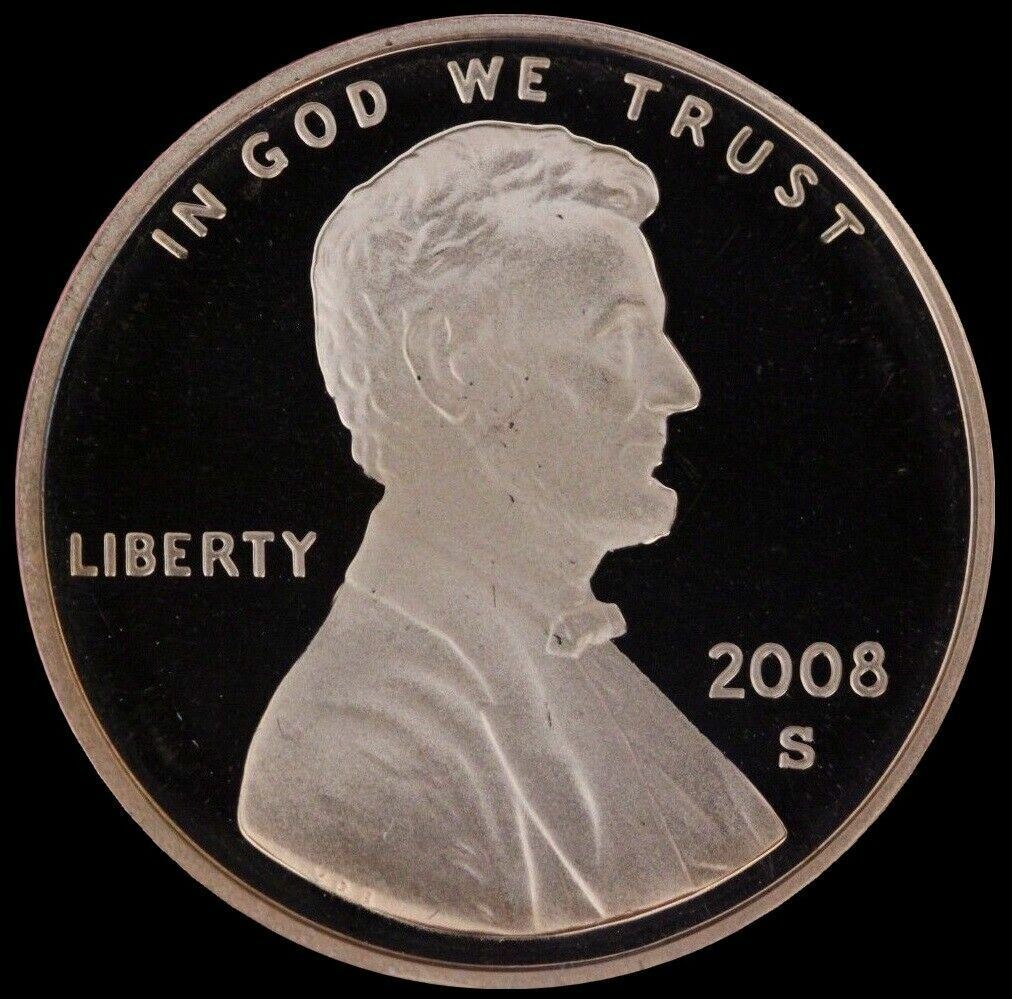 2008 S Lincoln Cent Gem Deep Cameo PROOF Penny US Mint Coin Beautiful