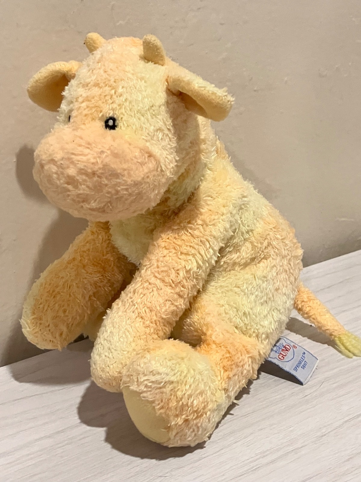 Vintage Baby Gund Sprinkles Giraffe Yellow Orange Plush Stuffed Animal 58117 9”