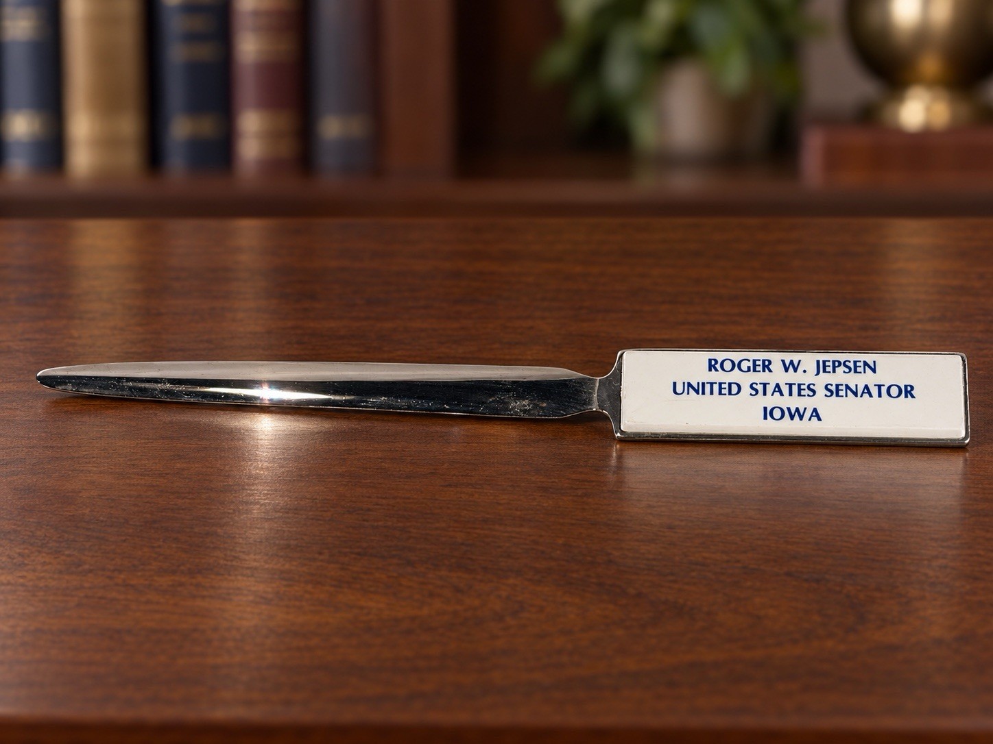 VINTAGE ROGER W JEPSEN US SENATOR IOWA LETTER OPENER POLITICAL MEMORABILIA IA