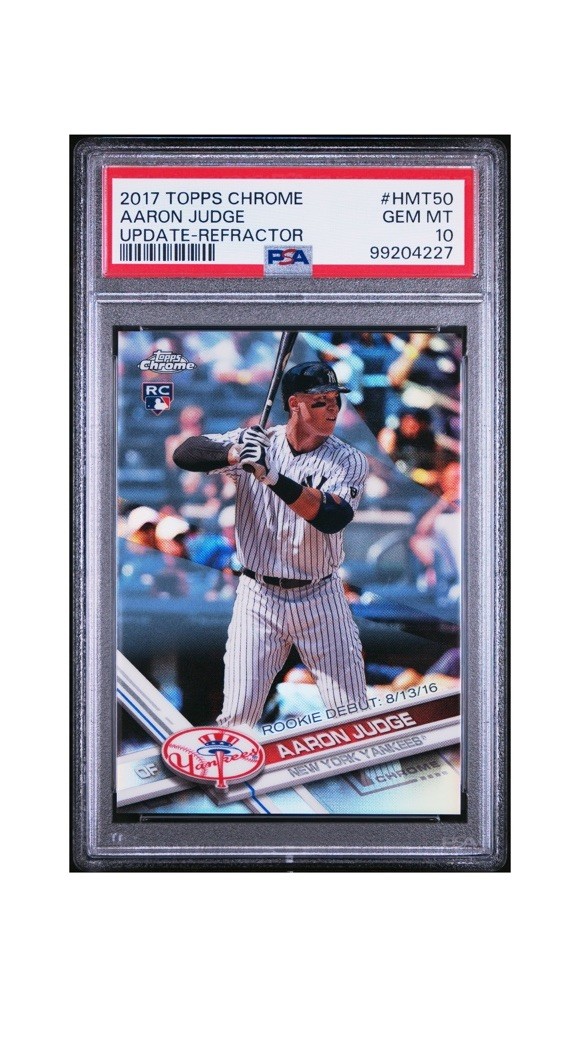 Topps 2017 Chrome Update Aaron Judge Rookie Debut HMT50 Refractor /250