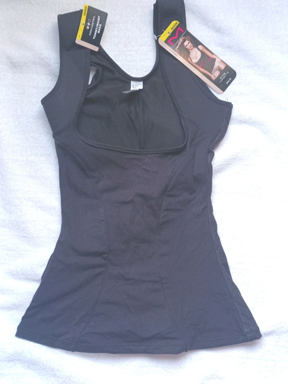 Maidenform Women Black Firm Control Tummy & Back Slimming Torsette Size M, NWT Maidenform Women Black Firm Control Tummy & Back Slimming Torsette Size M, NWT