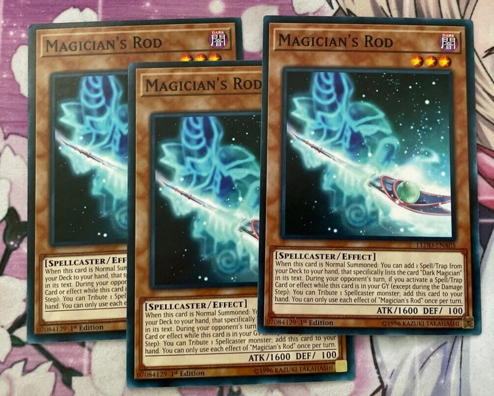 3 x ( MAGICIAN\'S ROD ) - Common 1st - NM - Yu-Gi-Oh Various Sets 3 x ( MAGICIAN\'S ROD ) - Common 1st - NM - Yu-Gi-Oh Various Sets