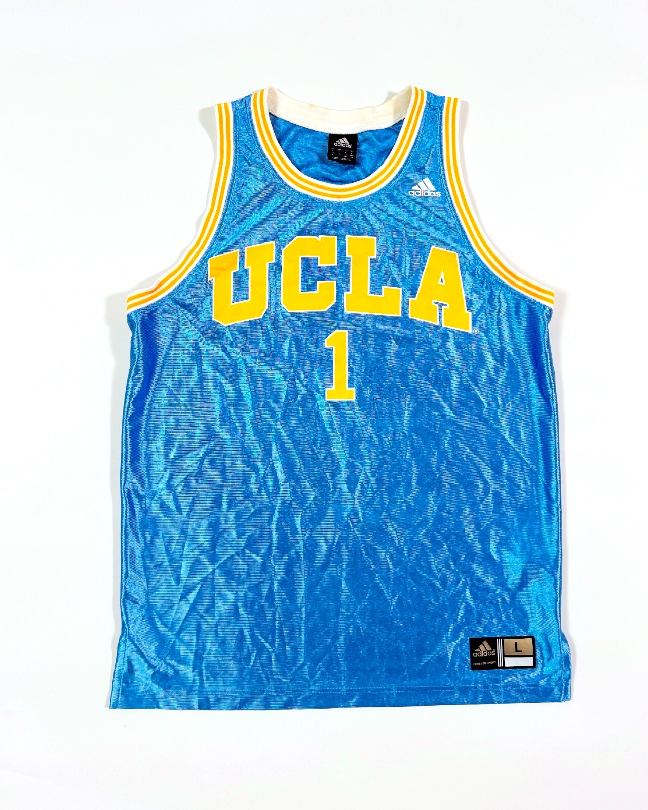 UCLA BRUINS CALIFORNIA BASKETBALL 2004 JERSEY SHIRT ADIDAS #1 NCAA SIZE L