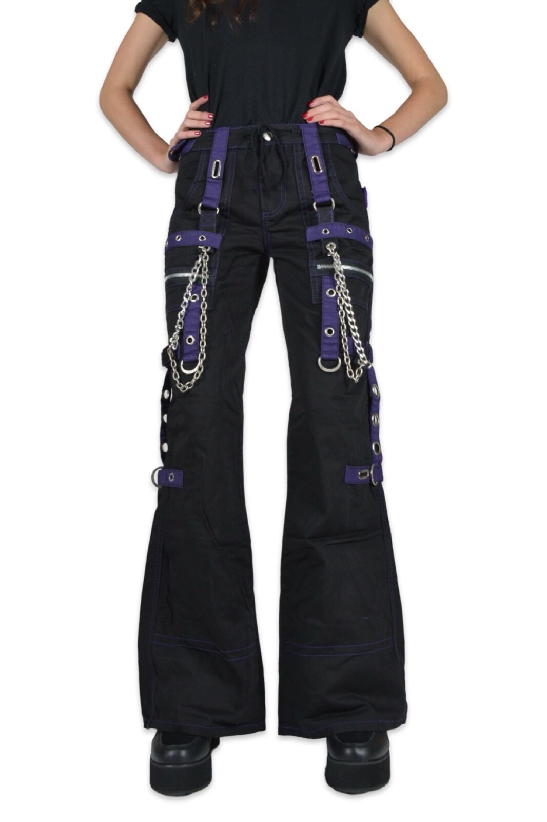 Rare Tripp NYC Bondage Baggy Goth Rave Grunge Black Purple Y2K Skate Pants Rare Tripp NYC Bondage Baggy Goth Rave Grunge Black Purple Y2K Skate Pants