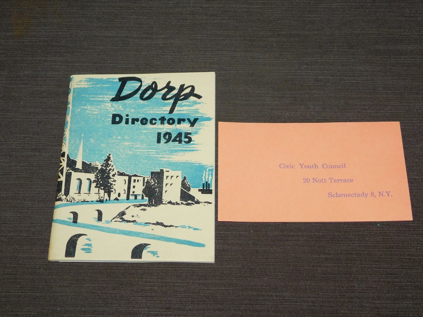 VINTAGE 1945 SCHENECTADY DORP DIRECTORY  BOOKLET