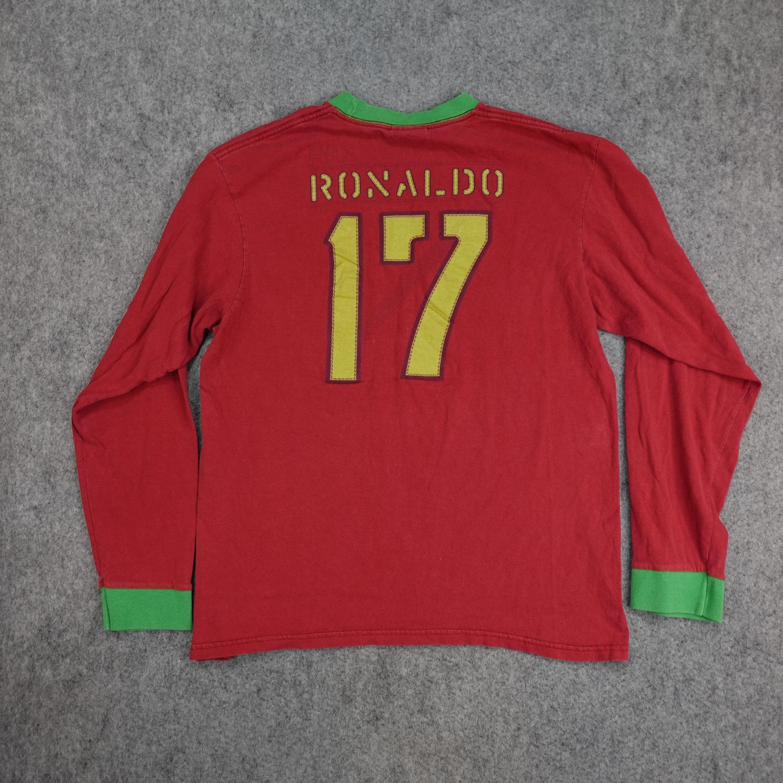 Vintage Portugal T Shirt Mens Medium Nike Long Sleeve Ronaldo 17 Jersey Football