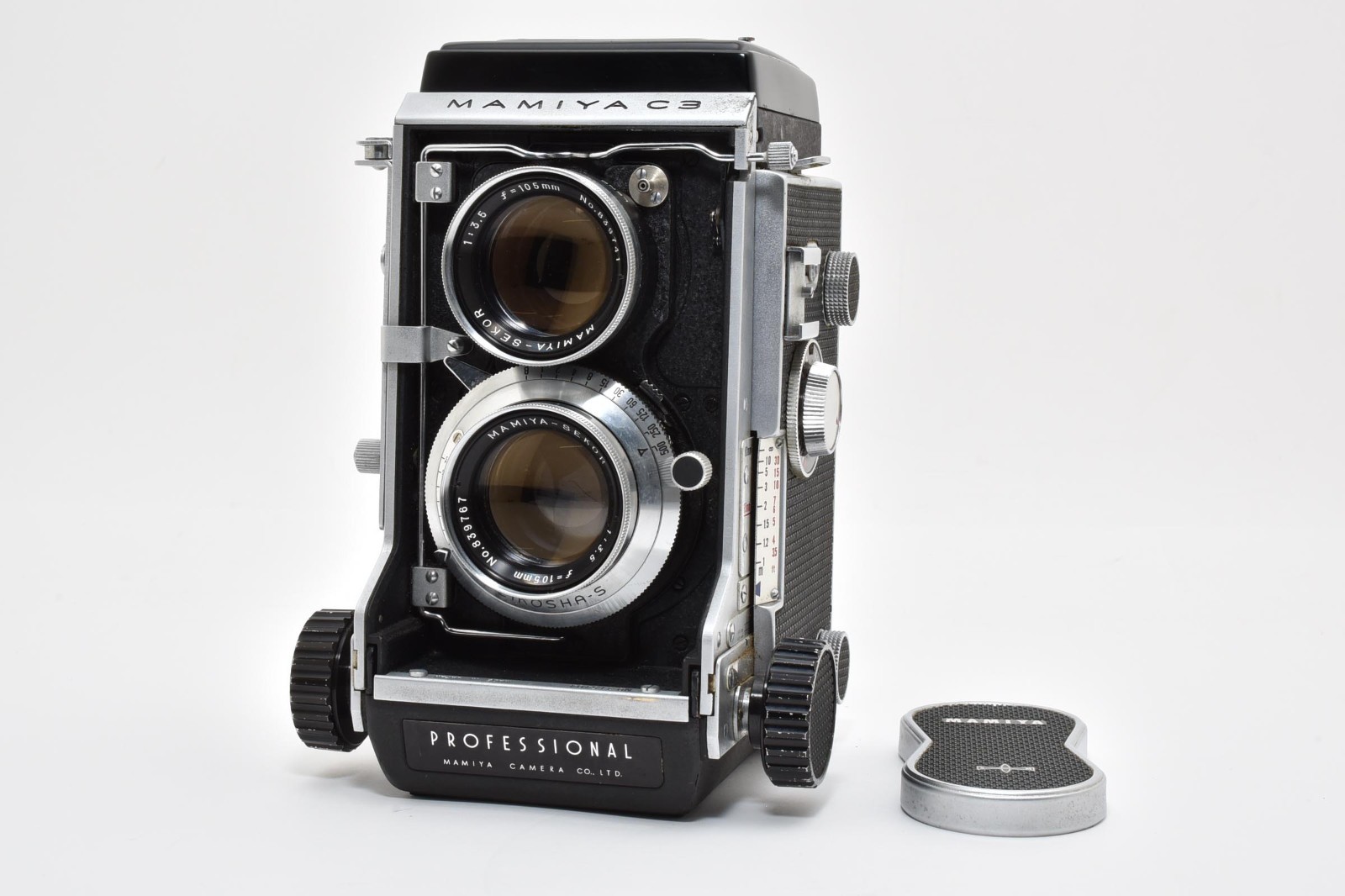 [Near MINT] Mamiya C3 Pro TLR 6x6 Film Camera Sekor 105mm f/3.5 Lens From JAPAN