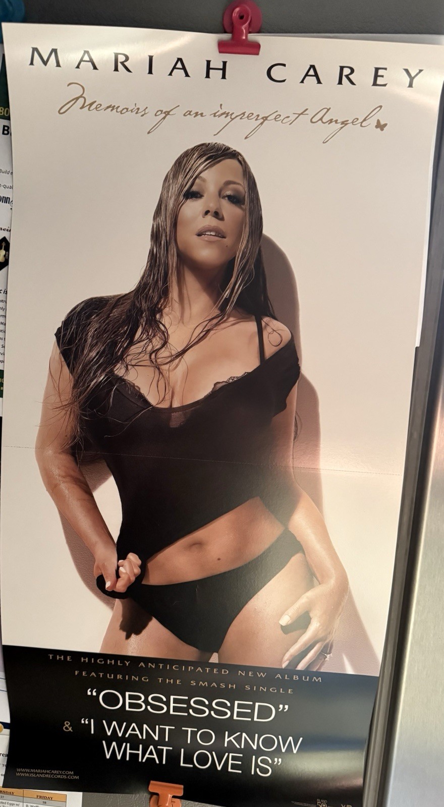 Mariah Carey Memoirs of an Imperfect Angel 18x24 PROMO Poster Flat RARE