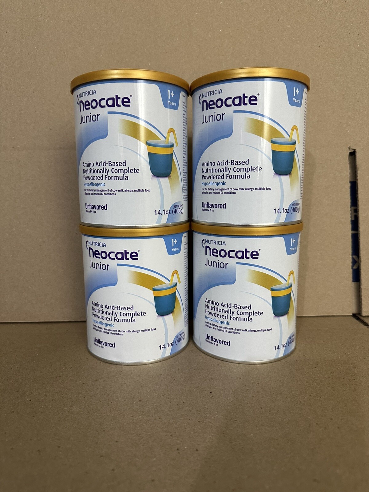 (4)Neocate Jr Unflavored 14.1 Oz EXP 11/14/26 Cans Have Dents (4)Neocate Jr Unflavored 14.1 Oz EXP 11/14/26 Cans Have Dents