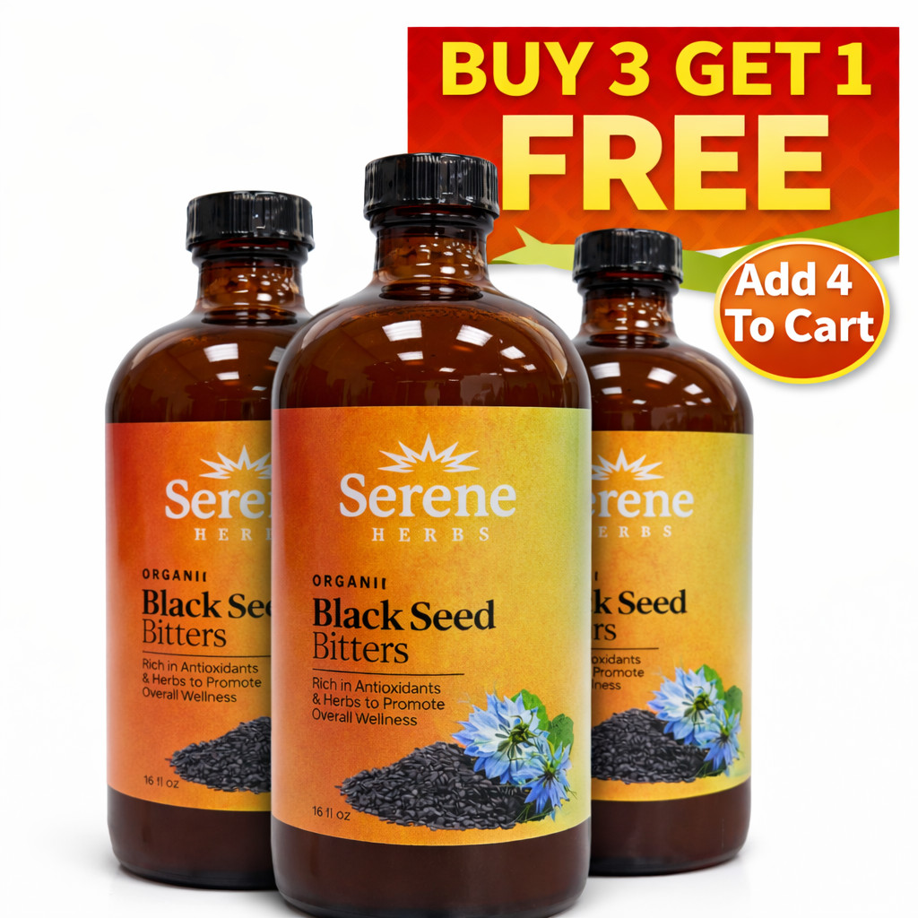 Serene Black Seed Bitters 16 oz – Natural Herbal Supplement -  1 BOTTLE