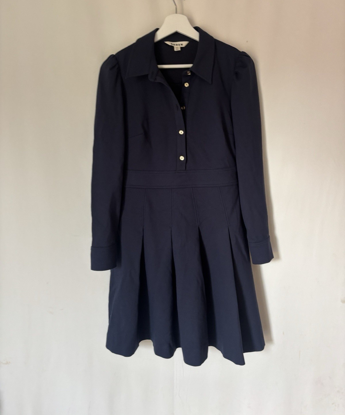 Boden Dress 8 Petite P Blue Knee Long Sleeve Preppy Boden Dress 8 Petite P Blue Knee Long Sleeve Preppy