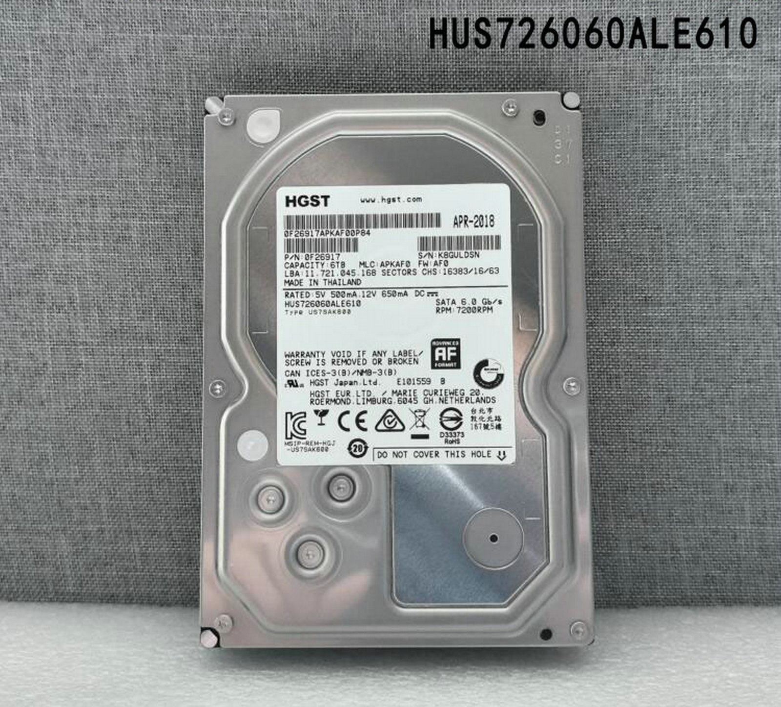 Compatible HGST HUS726060ALE610 6TB 3.5\