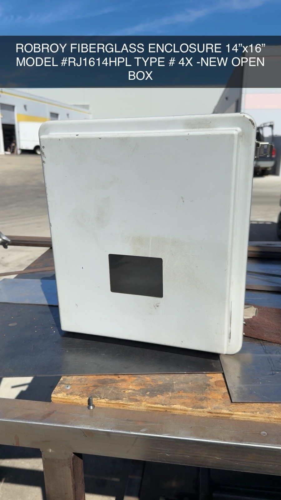 STAHLIN ROBROY MODEL RJ1614HPL TYPE 4X FIBERGLASS ENCLOSURE- NEW OPEN BOX SCUFFS