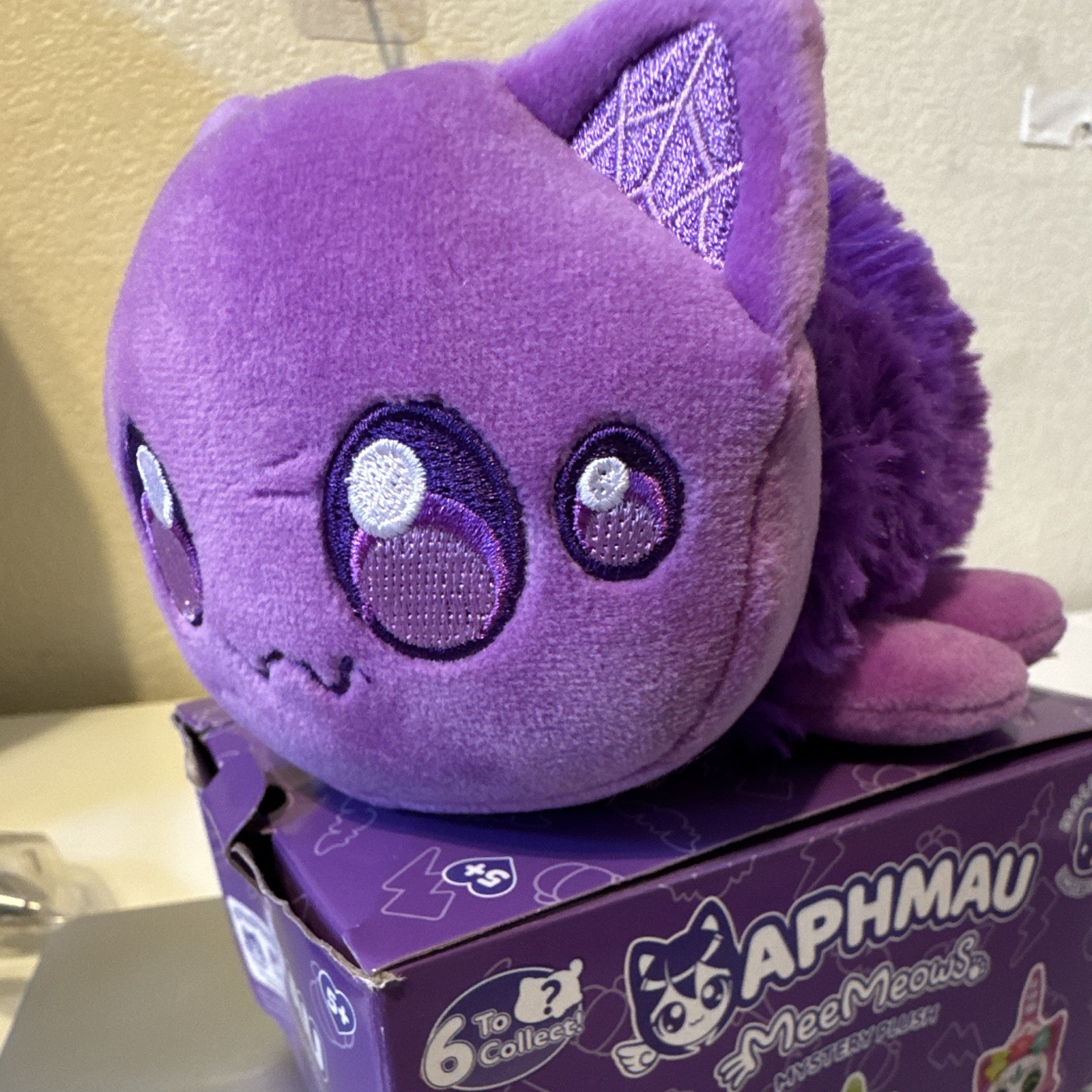 RARE Aphmau MeeMeows PURPLE SPIDER CAT Halloween Limited Ed Soft Toy Stuffed-