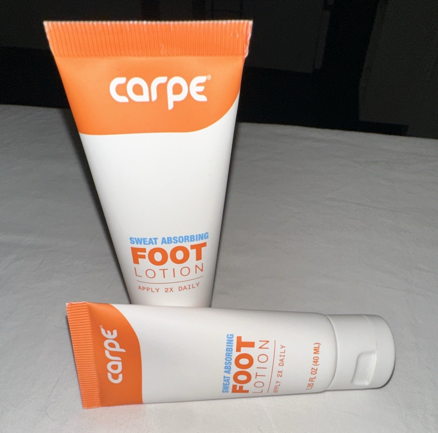 Carpe Sweat Absorbing Foot Lotion, Eucalyptus Scent, 1.35 fl oz (40 mL) Carpe Sweat Absorbing Foot Lotion, Eucalyptus Scent, 1.35 fl oz (40 mL)