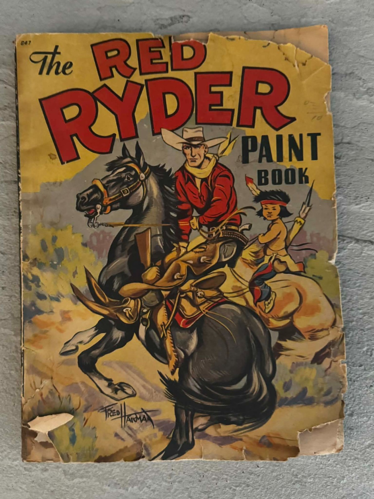 Vintage 1941 The Red Ryder Paint Book - Good Vintage Condition Incl. Comic Strip Vintage 1941 The Red Ryder Paint Book - Good Vintage Condition Incl. Comic Strip