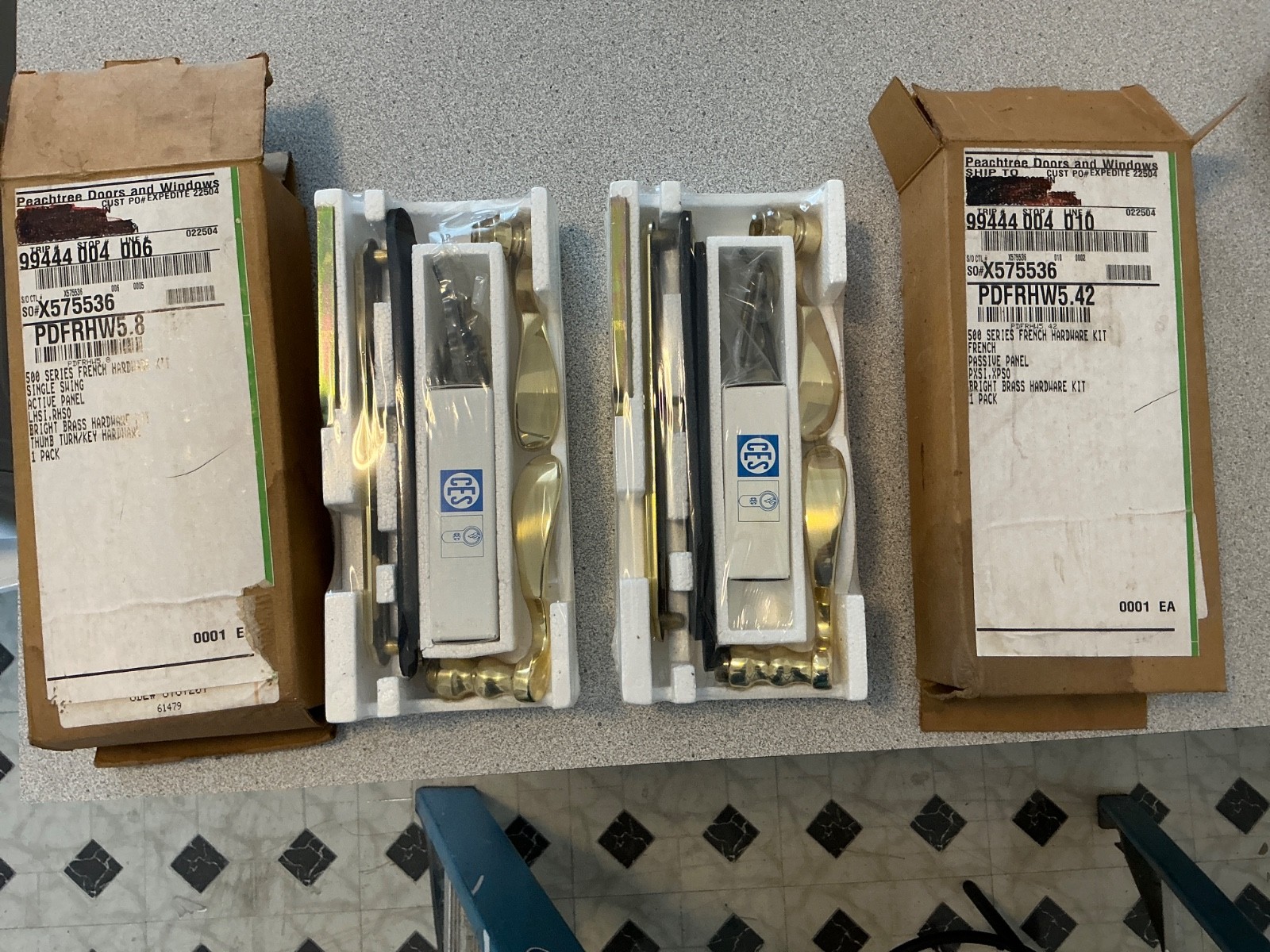 Peachtree 500 Series French Door Hardware kit