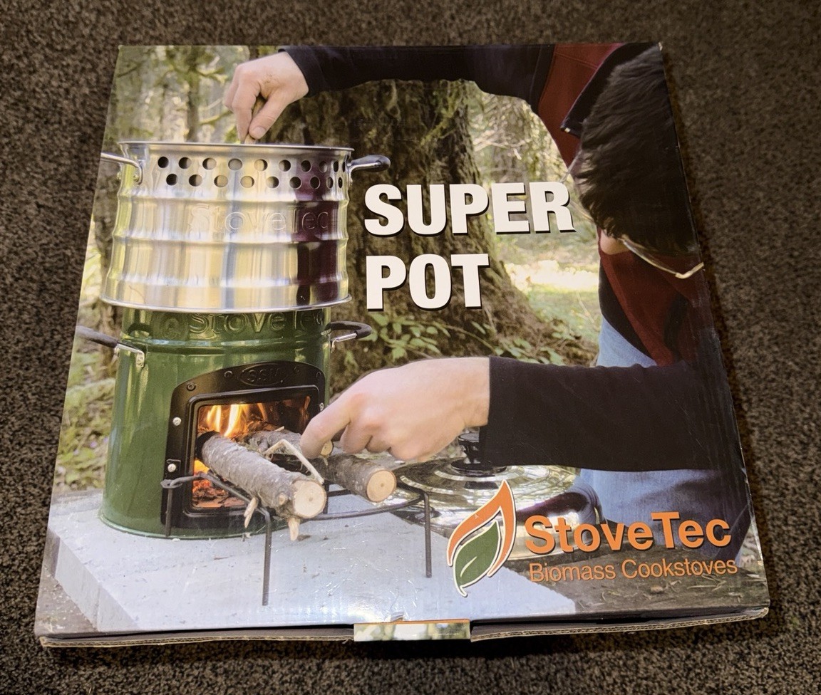 StoveTec Super Pot 6L Stainless Steel Biomass Rocket Stove Pot New Open Box