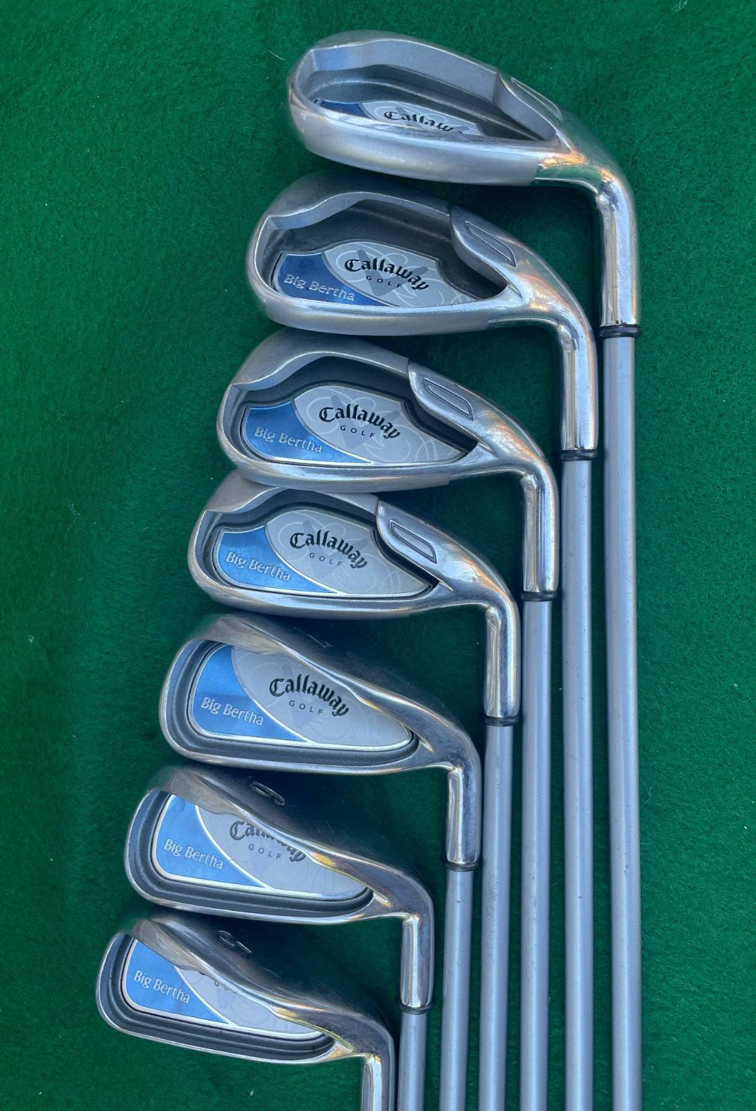 Callaway Big Bertha 2008 Iron Set 5-PW-SW, Ladies Womens Flex 55g Graphite, RH