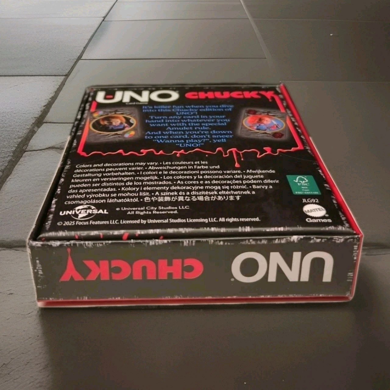 Uno Fandom CHUCKY Child\'s Play UNO Deck W Chucky Theme Cool Deck Mattel Killer 