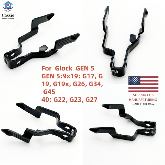 Glock Gen 5 Extended & Raised Slide Release Lever 9x19 40/G17/G19/G19x/G26 Black