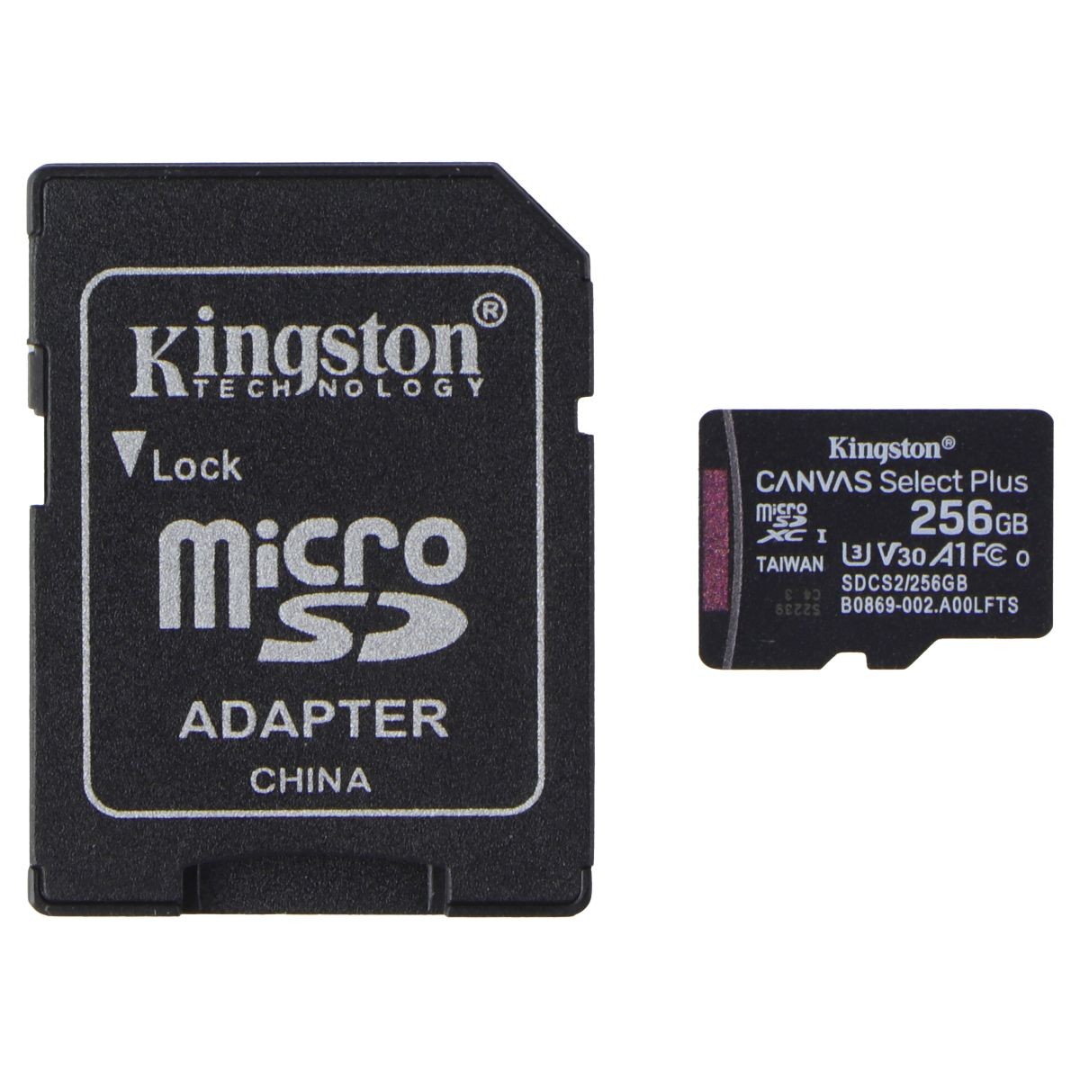 Kingston 256GB Canvas Select Plus microSDXC w/Adapter - A1 C10 U3 V30 (100MB/s) Kingston 256GB Canvas Select Plus microSDXC w/Adapter - A1 C10 U3 V30 (100MB/s)