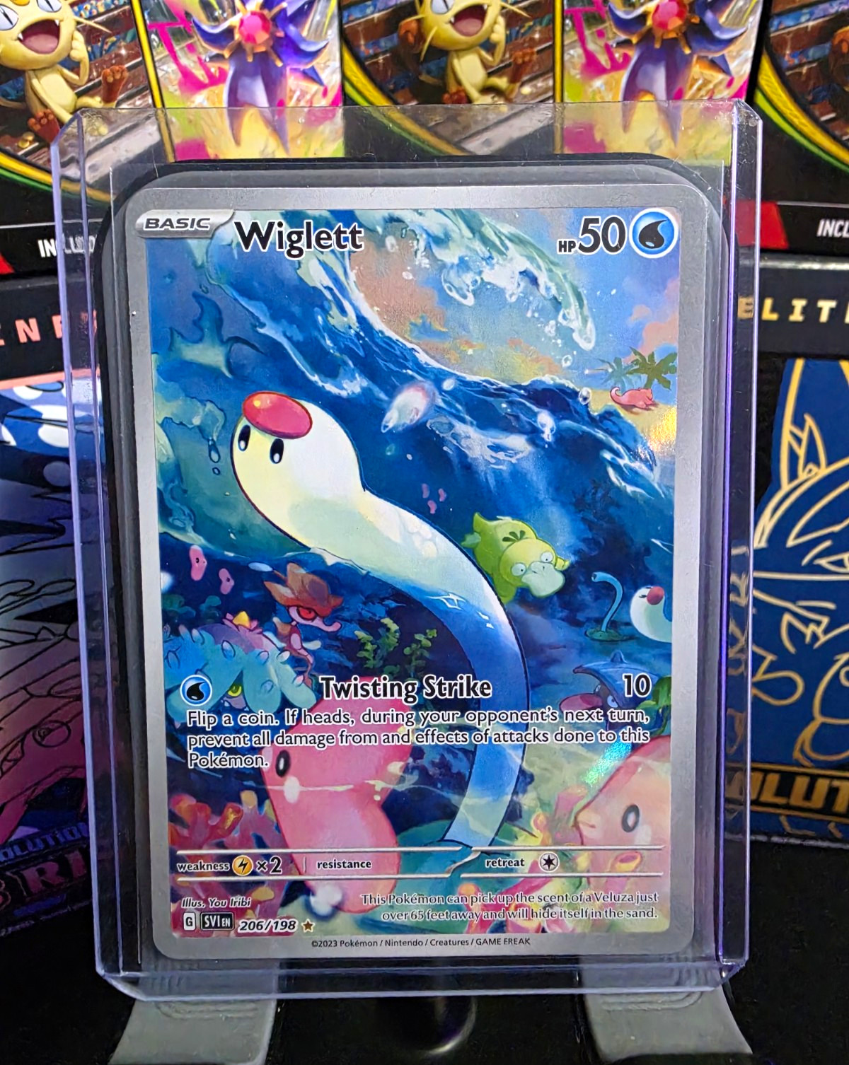 Pokemon TCG Wiglett 206/198 SV01: Scarlet & Violet Base Set Holo IR EN