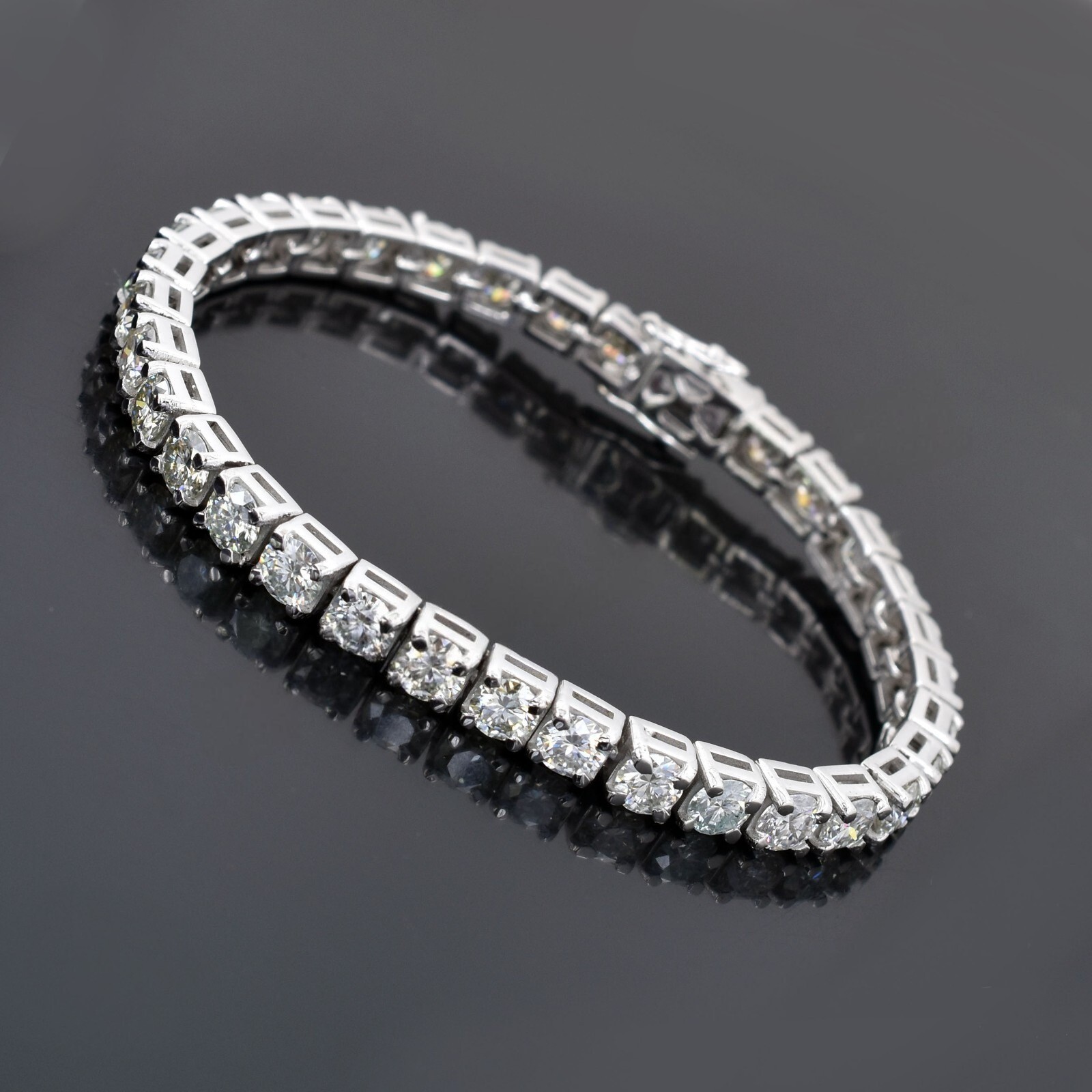 16.00 Ct, 5mm Diamond Tennis Bracelet-Great Sparkle & Luster 925 Silver