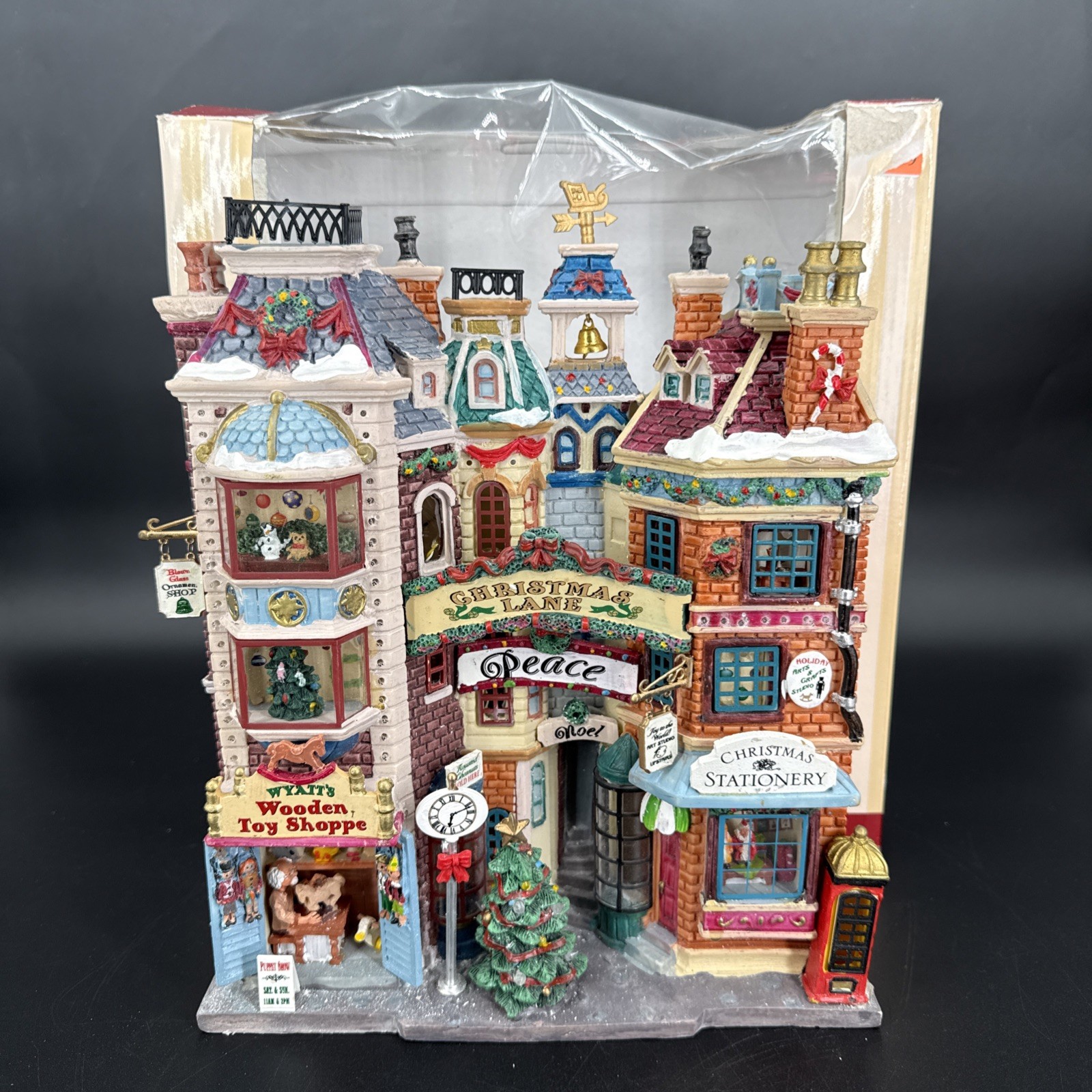 Lemax Essex Street Seaside Christmas Hanging Wall Box Tested Works 75196 Lemax Essex Street Seaside Christmas Hanging Wall Box Tested Works 75196