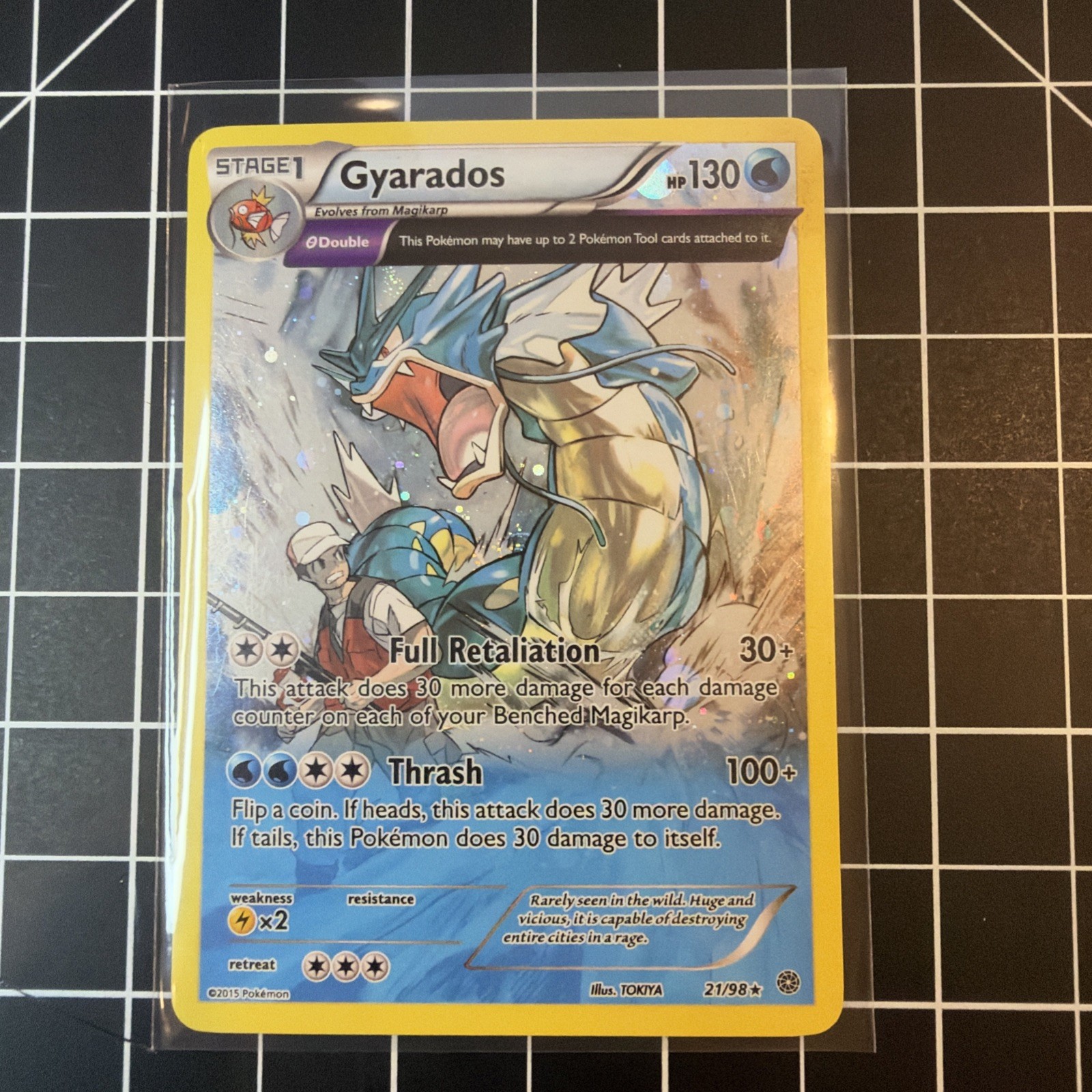 Pokemon TCG Gyarados 21/98 Holo Rare Ancient Origins XY Pokemon TCG Gyarados 21/98 Holo Rare Ancient Origins XY