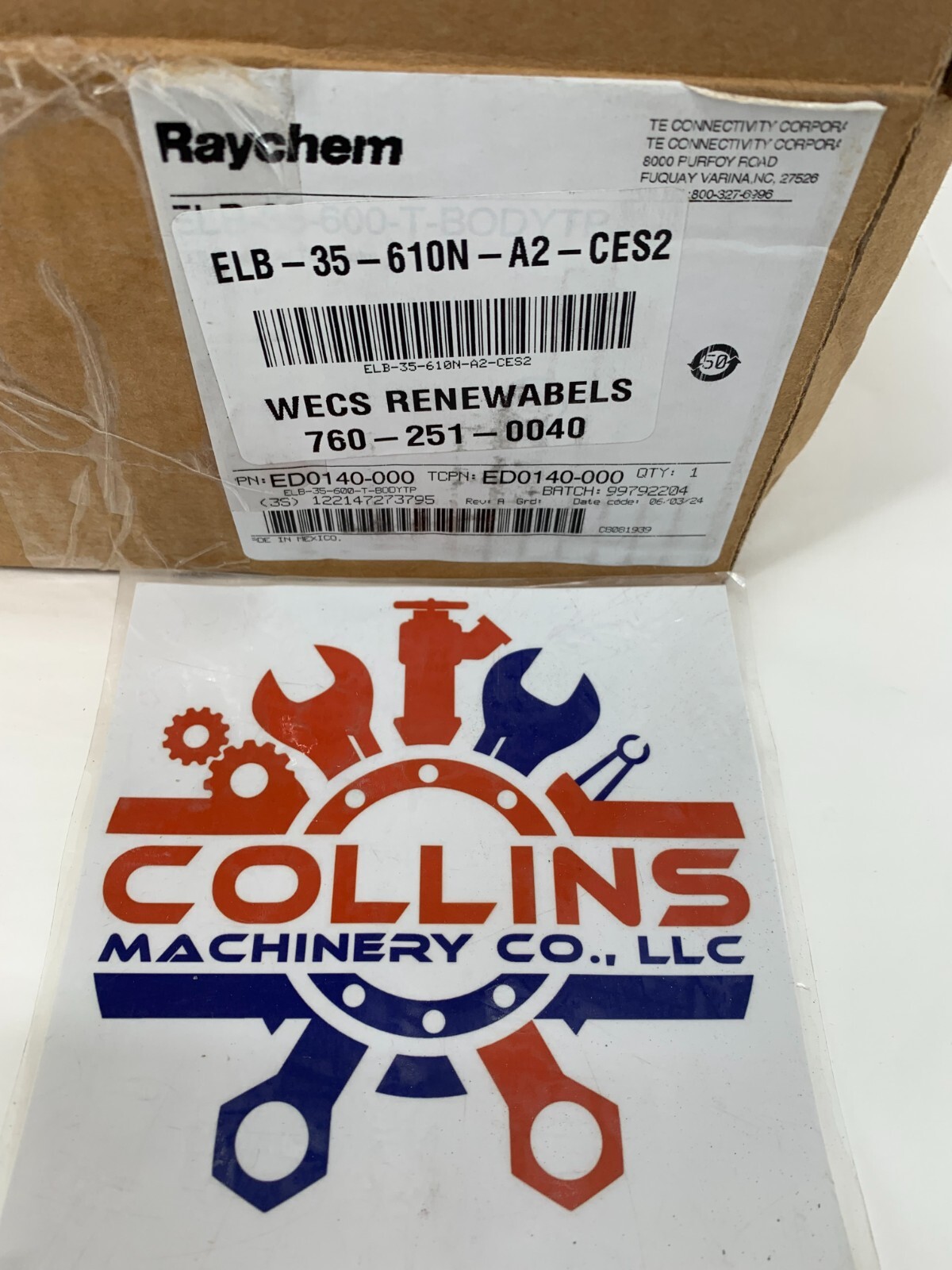TE Connectivity ELB-35-610N-A4-CES3 600A 35kV 500-750MV Elbow Connector Kit